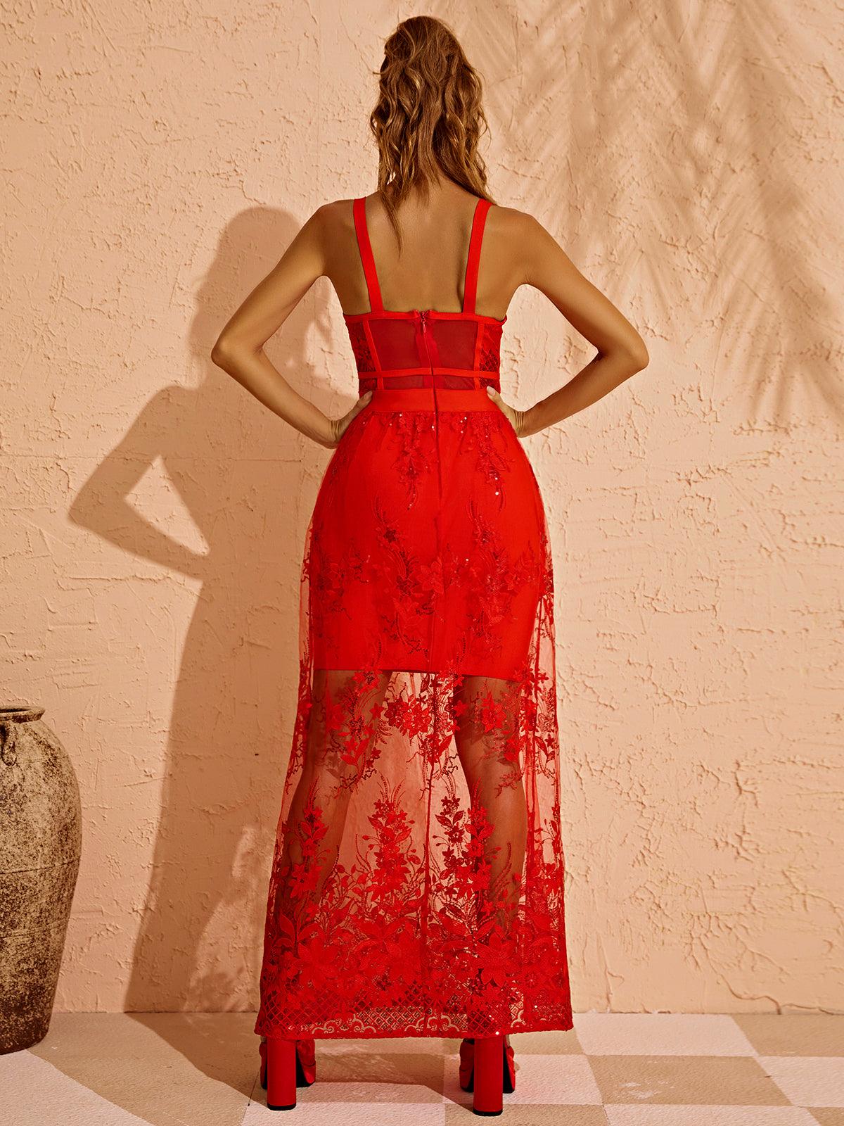 Amirah Maxi Dress In Red - Image 6