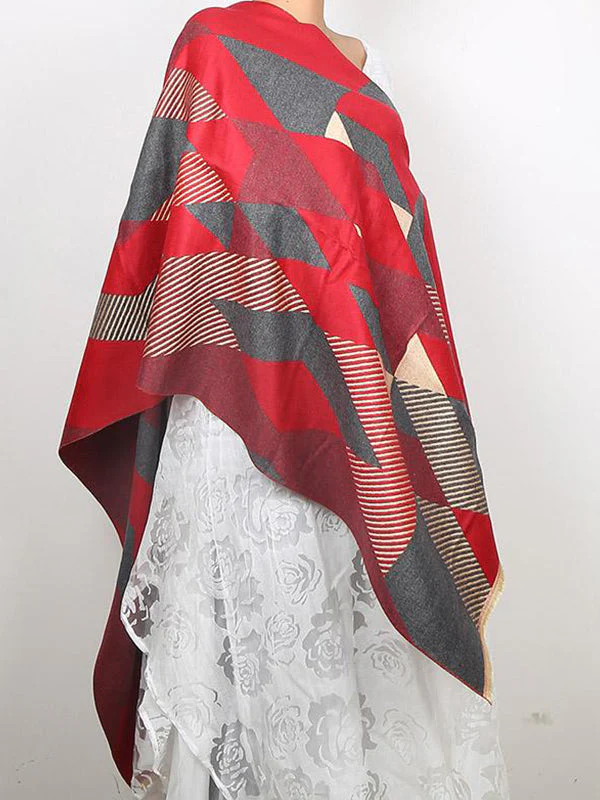 Diamond Cut Print Wool Scarf - Image 4