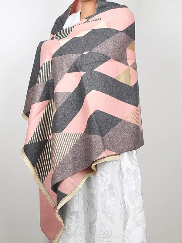 Diamond Cut Print Wool Scarf - Image 5