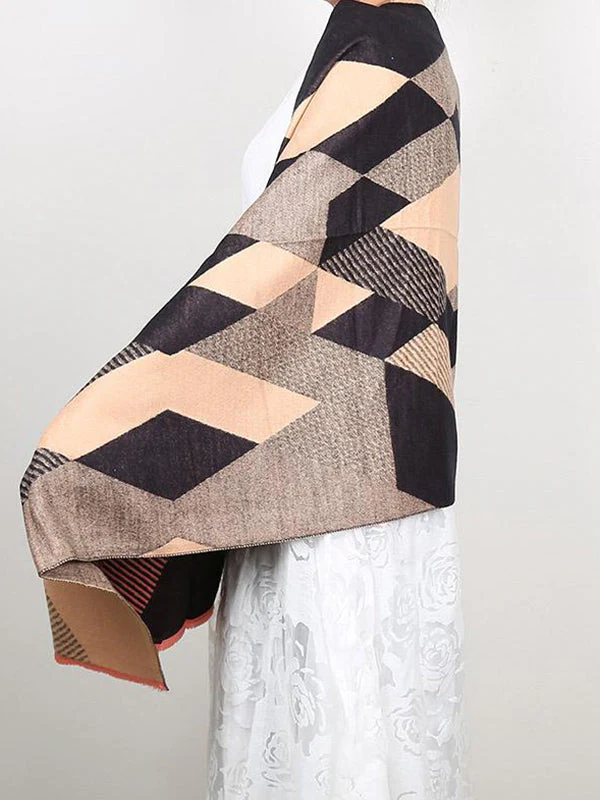 Diamond Cut Print Wool Scarf - Image 9
