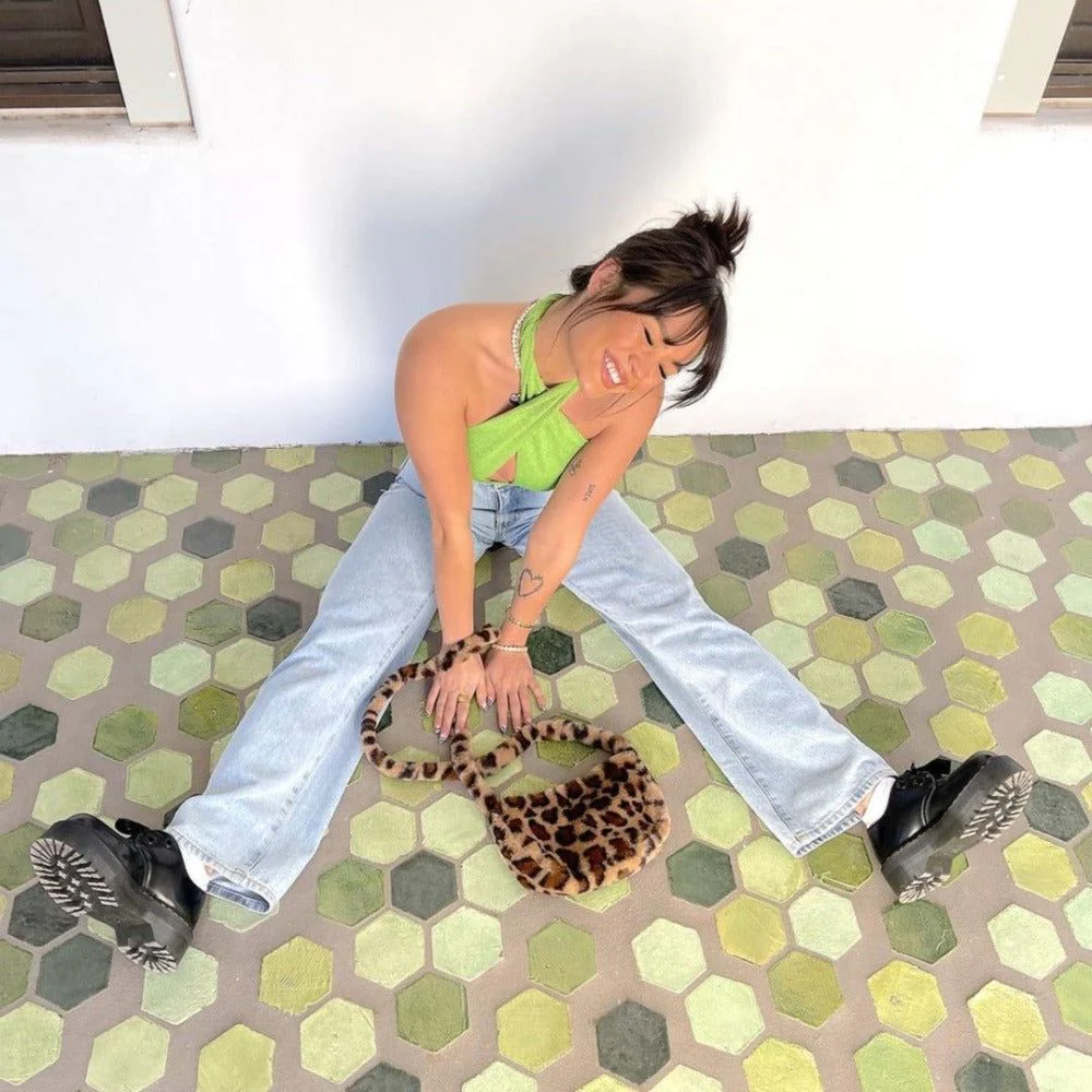 Febe Criss Cross Halter Crop Top - Image 9