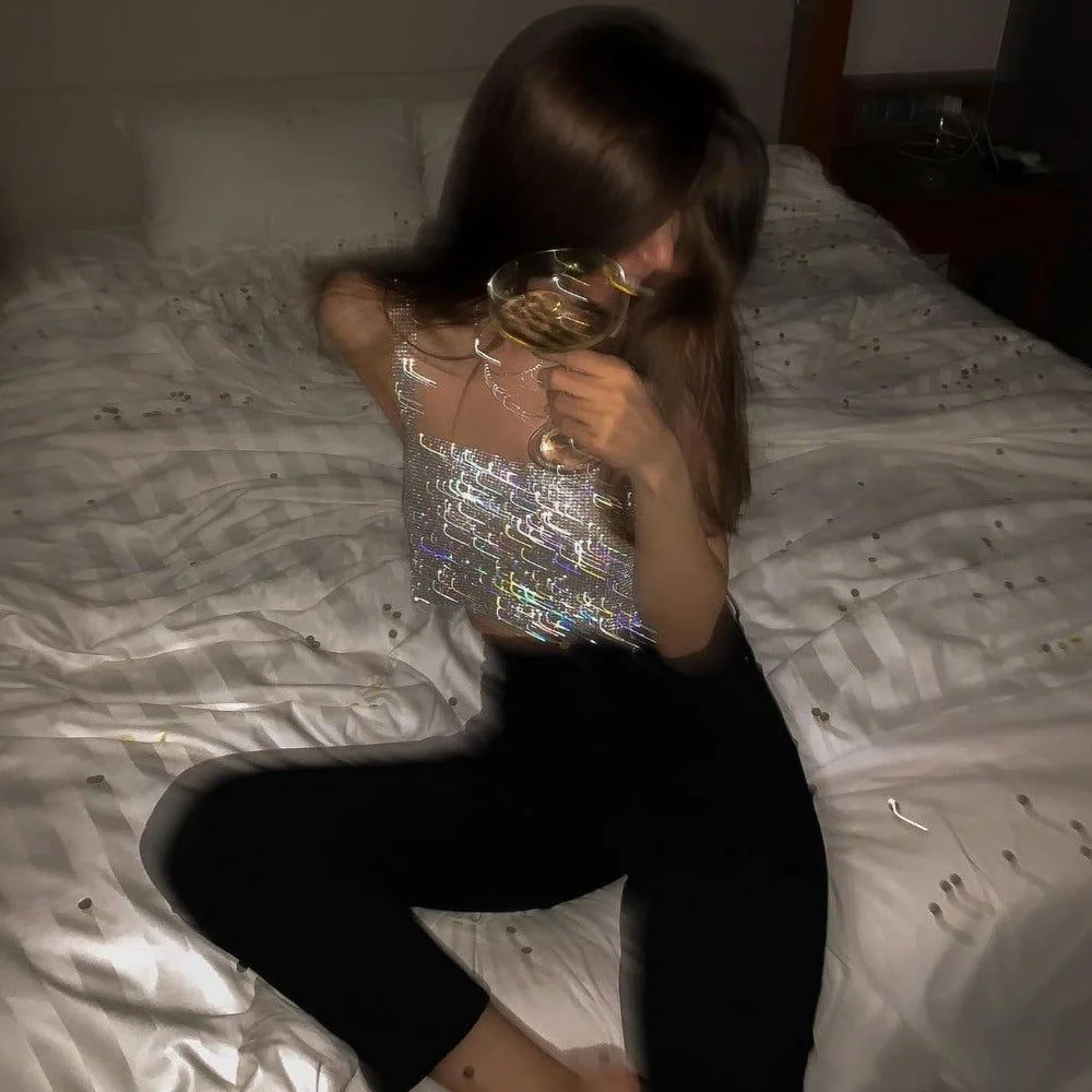 Gala Diamond Sparkle Chainmail Top - Image 3