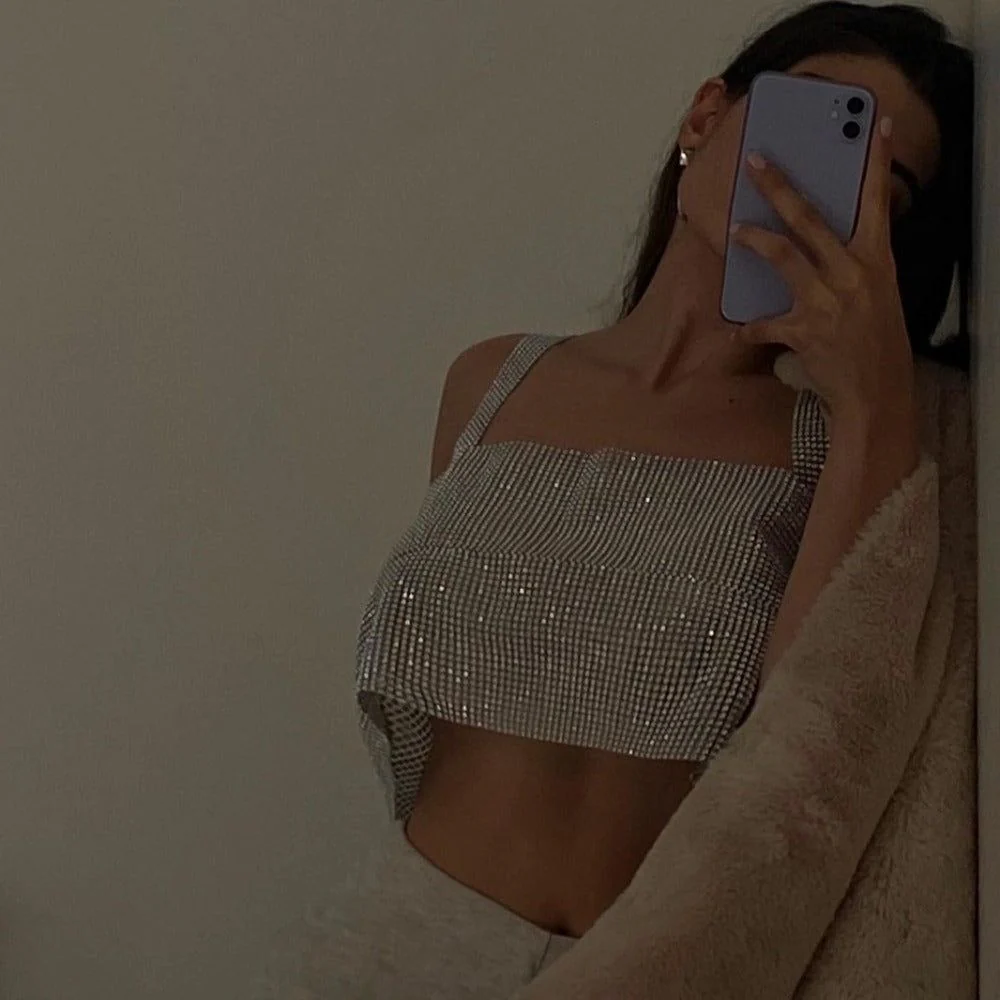 Gala Diamond Sparkle Chainmail Top - Image 6