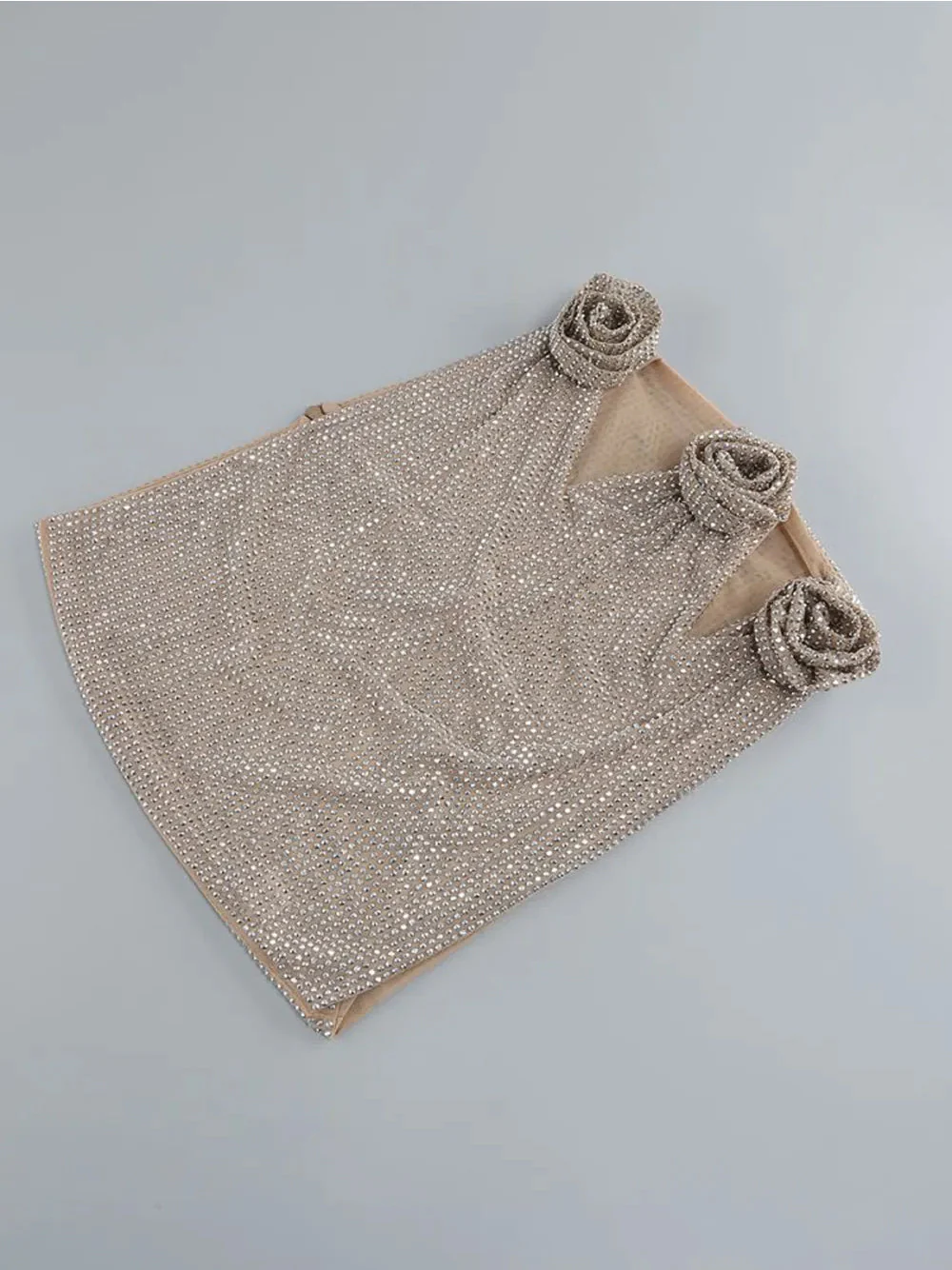 LINNE Cutout Top & Skirt Set in Silver - Image 8