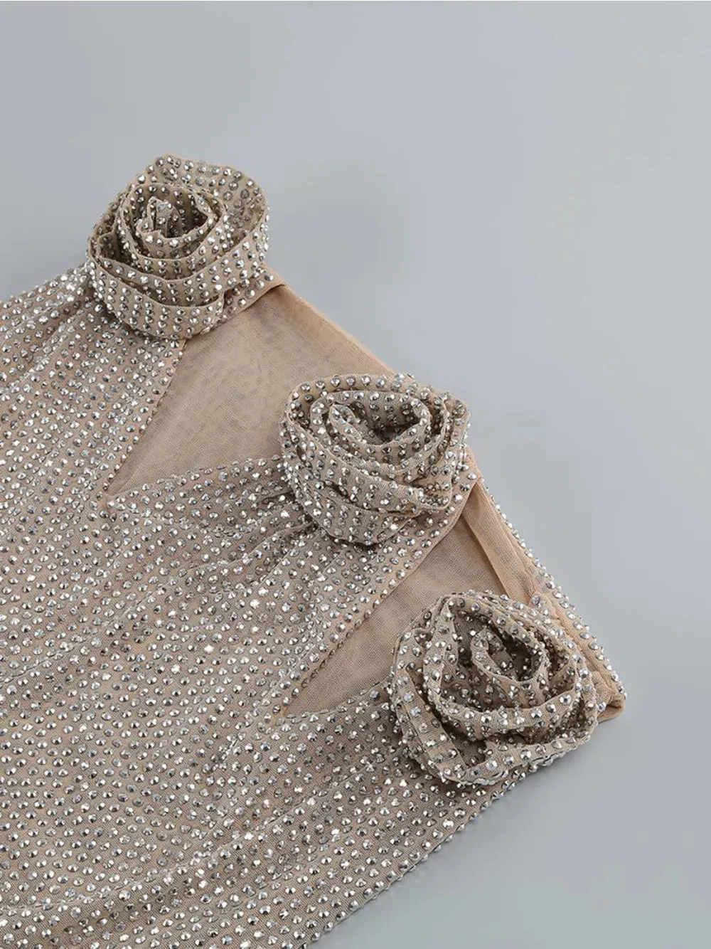 LINNE Cutout Top & Skirt Set in Silver - Image 9