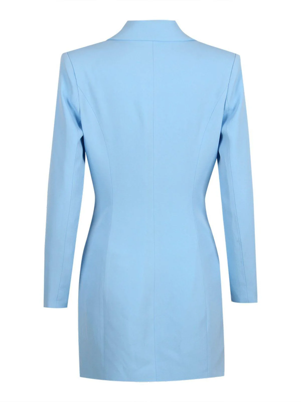 Verna Crystal Fringe Blazer Dress In Blue - Image 8
