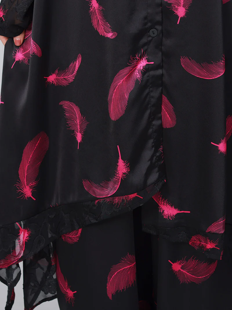 Women Cardigan Wide-leg Pants Co-ords Dress - Image 4