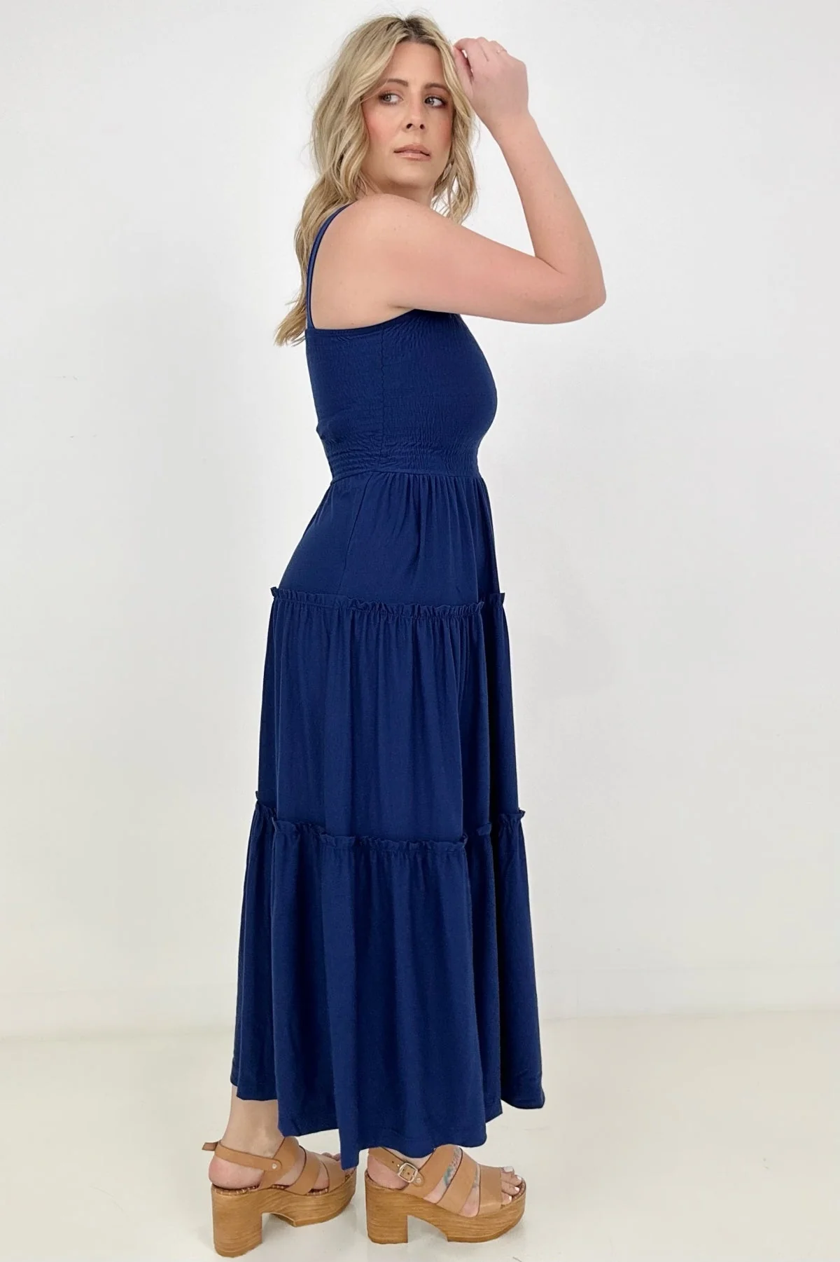 Zenana Smocked Tiered Maxi Dress - Image 6
