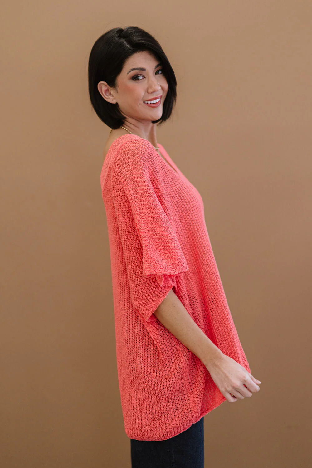 Zenana Lips Are Sealed Full Size Run Openwork Short-Sleeve Sweater - Image 12