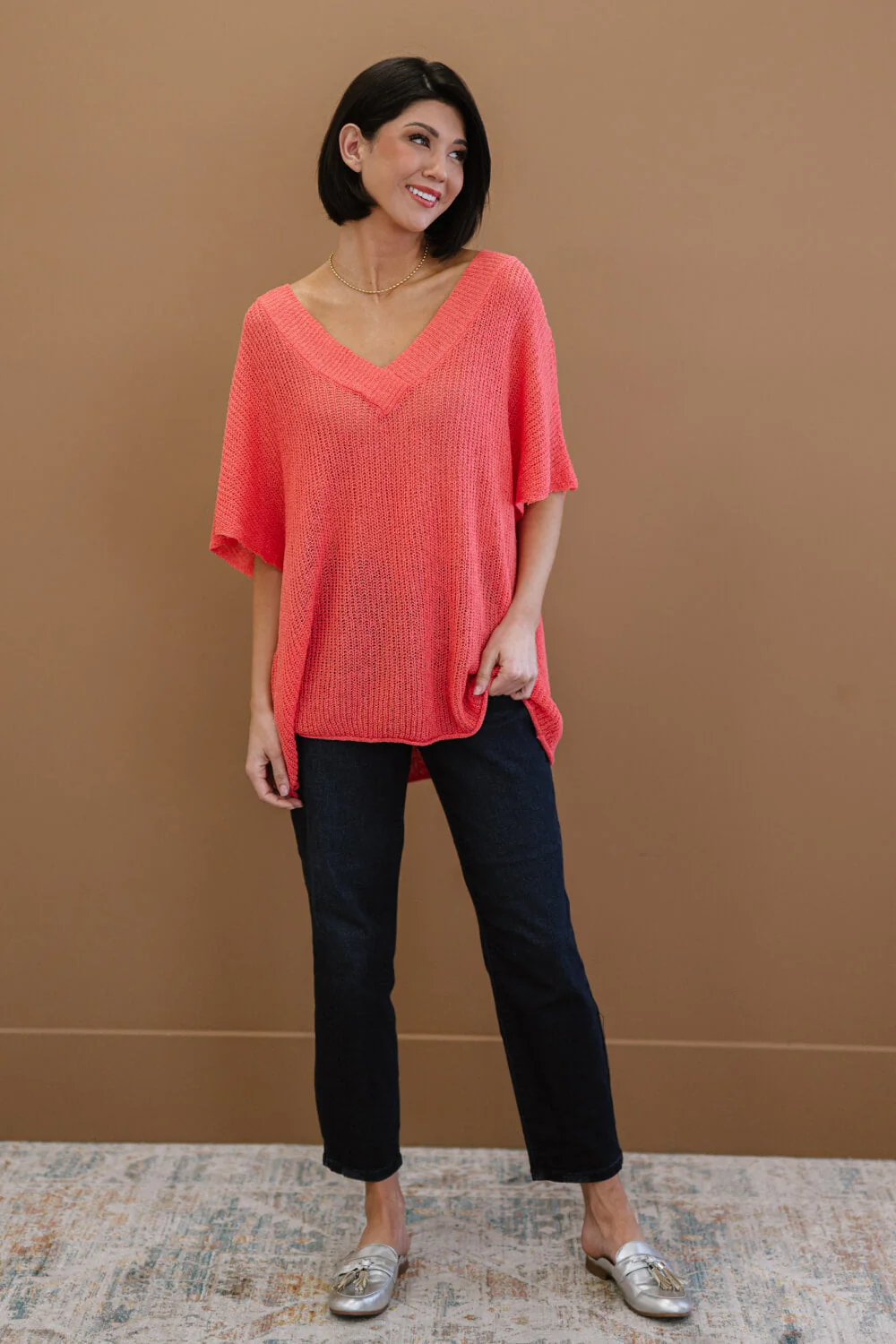 Zenana Lips Are Sealed Full Size Run Openwork Short-Sleeve Sweater - Image 14