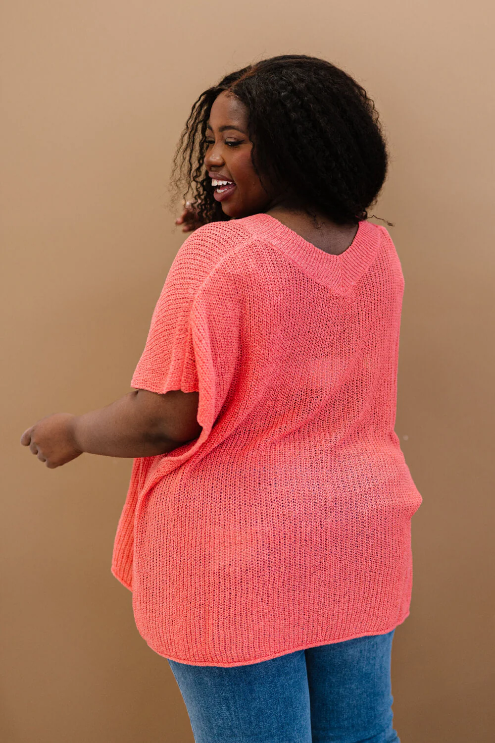 Zenana Lips Are Sealed Full Size Run Openwork Short-Sleeve Sweater - Image 5