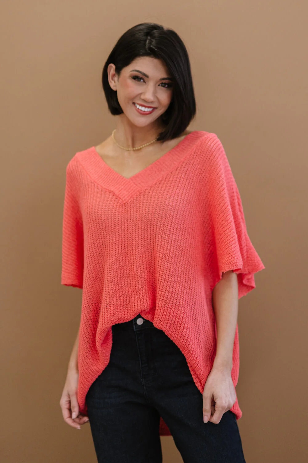 Zenana Lips Are Sealed Full Size Run Openwork Short-Sleeve Sweater - Image 7