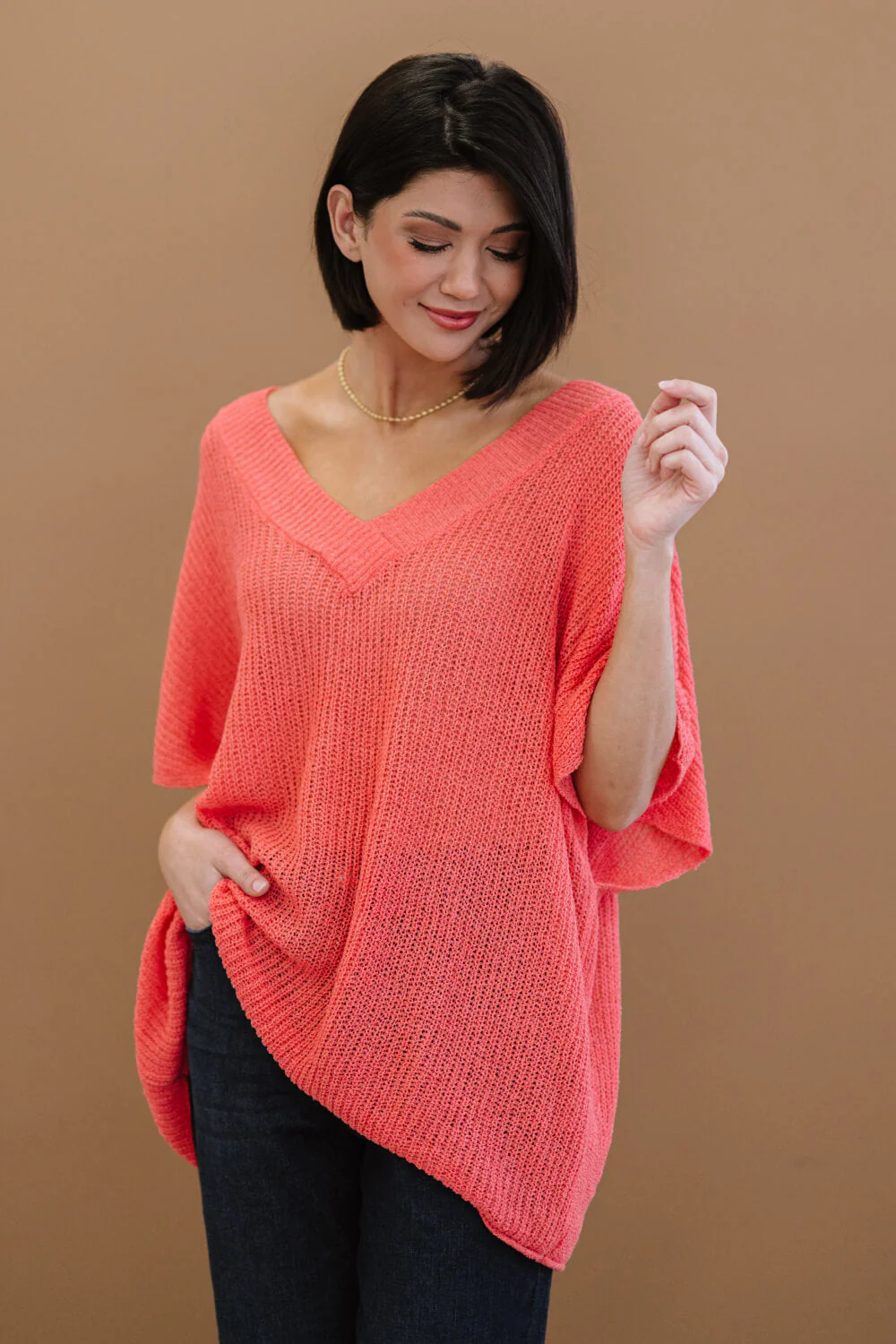 Zenana Lips Are Sealed Full Size Run Openwork Short-Sleeve Sweater - Image 8