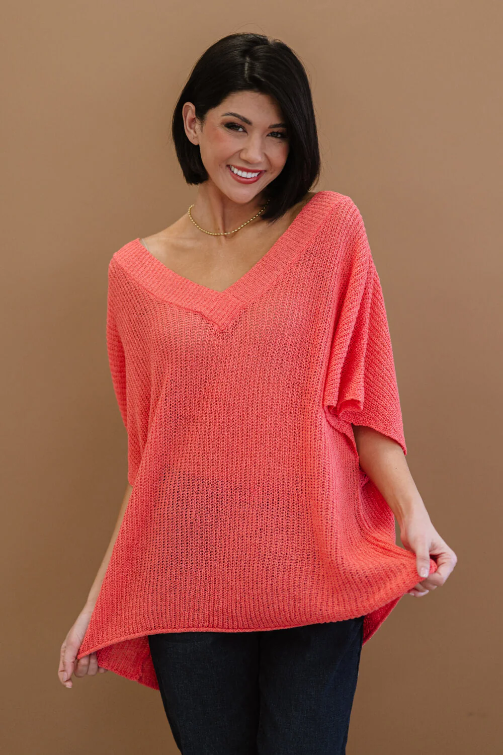 Zenana Lips Are Sealed Full Size Run Openwork Short-Sleeve Sweater - Image 9