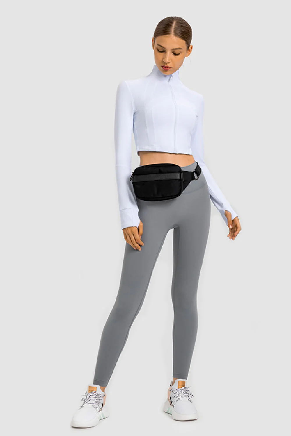 Zip Front Cropped Sports Jacket - Image 5