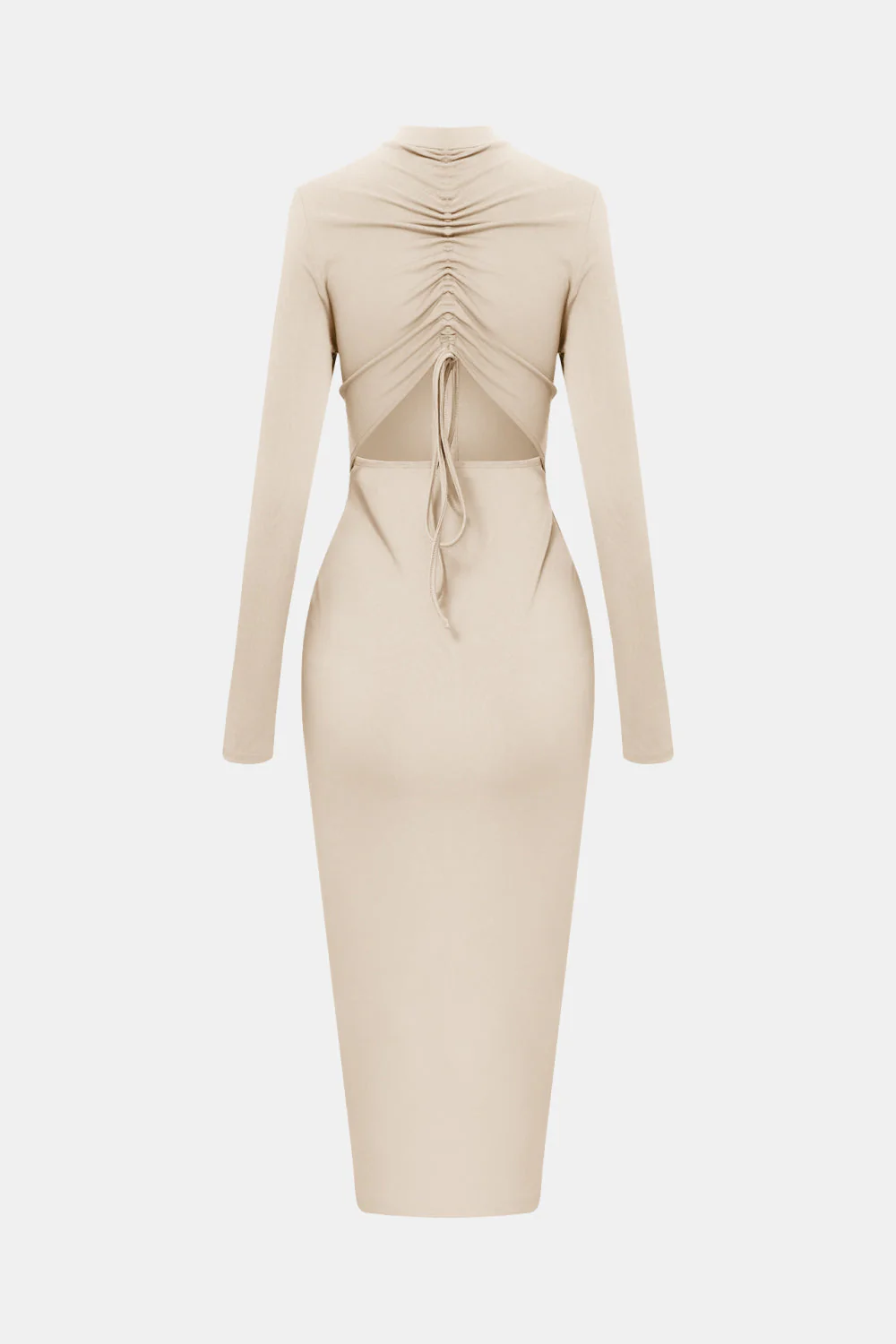 Zip Up Cutout Drawstring Detail Dress - Image 5