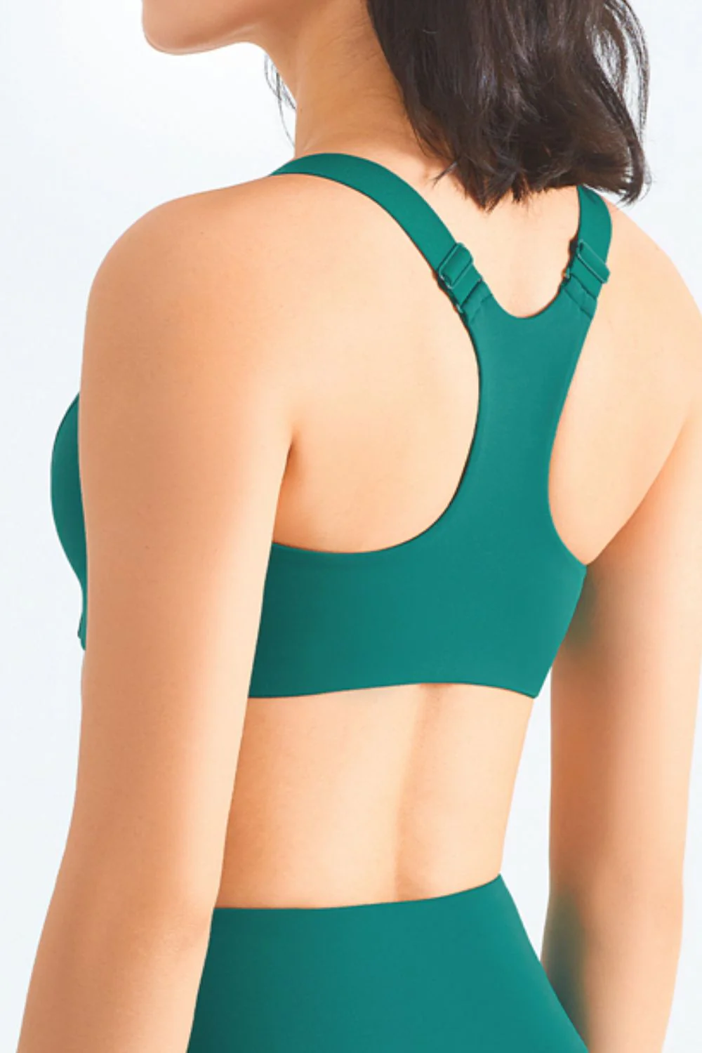 Zip-Up Racerback Sports Bra - Image 9