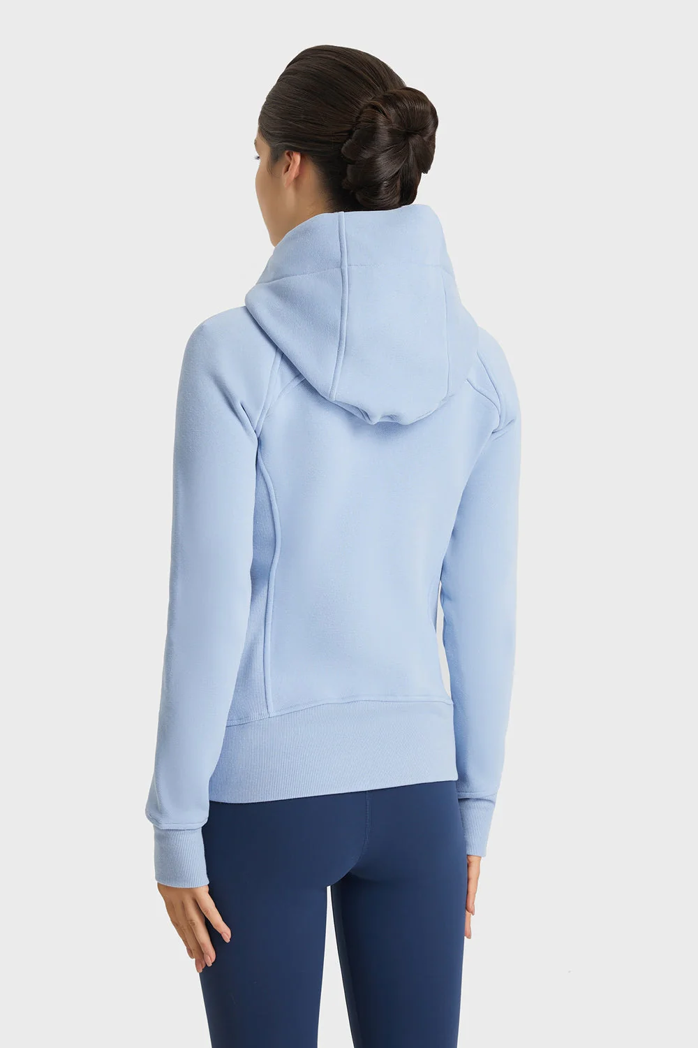 Zip Up Seam Detail Hooded Sports Jacket - Image 14