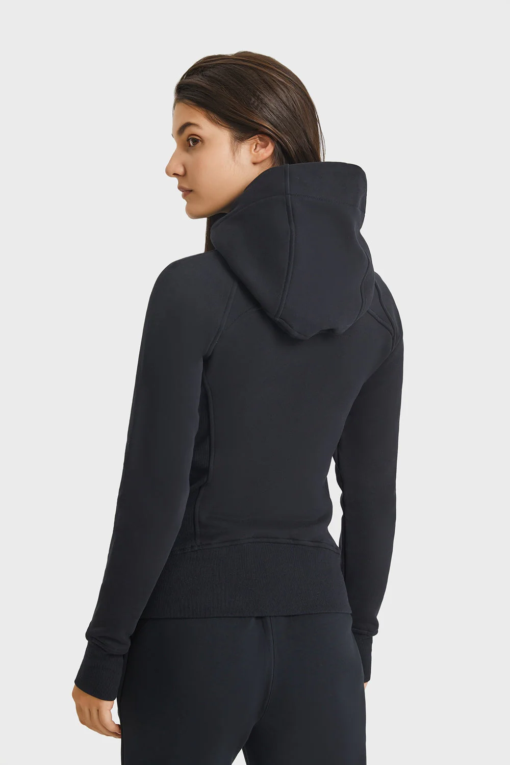Zip Up Seam Detail Hooded Sports Jacket - Image 8